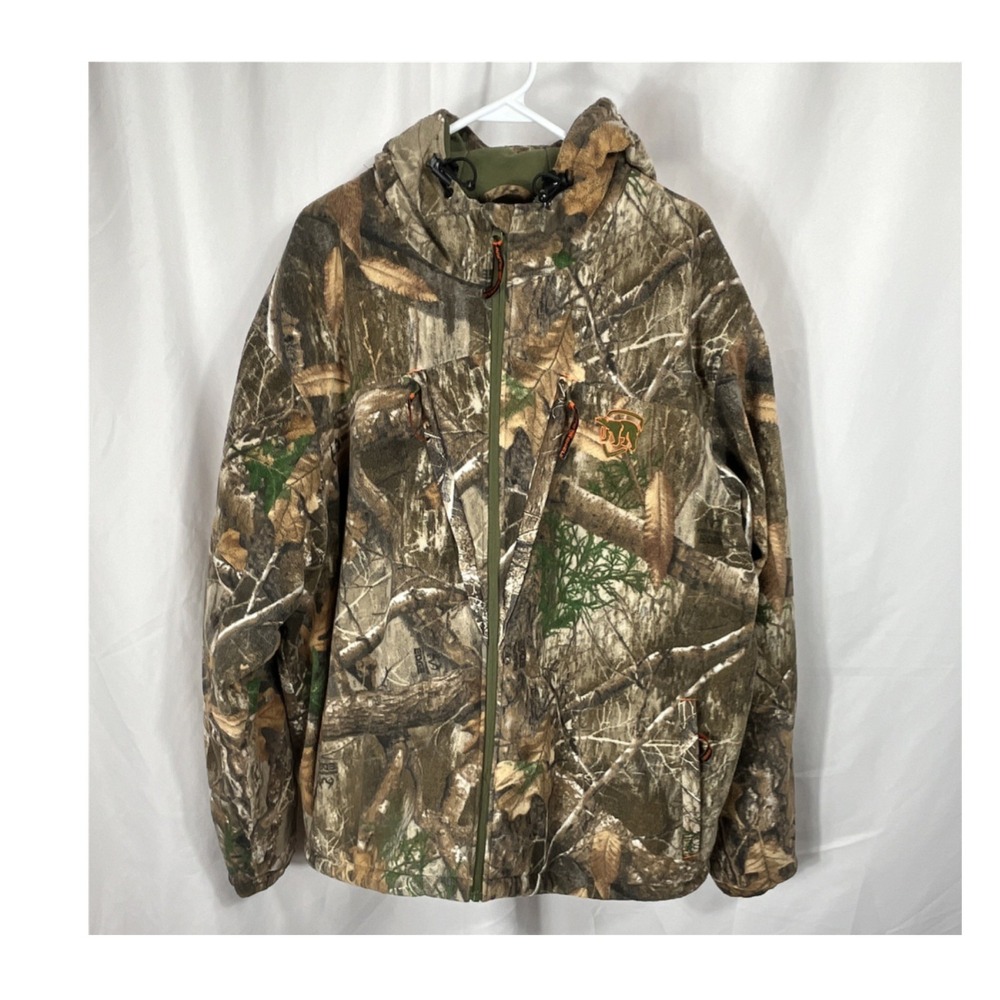 ArcticShield Men's Camouflage Hooded Full Zip Jacket Mid-Length Size 2XL